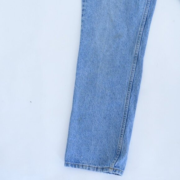 Vintage 90s Levi's 619 Straight Leg Light Stone Wash Blue Denim Jeans - Size 33 - Picture 7 of 16